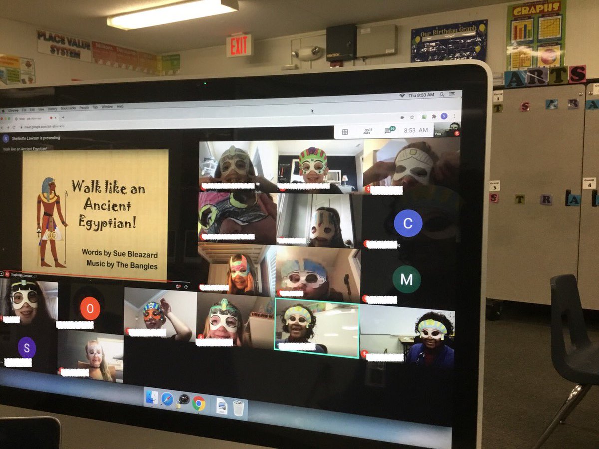 LawsonsLearners's tweet photo. What better way to review than by rockin’ out to some tunes about Ancient Egypt! Bonus was being able to show off our talents for @DrJRaley,@GcpsArmstrong, and @sagGEYER #WalkLikeAnEgyptianremixed #rockstarsinthemaking https://t.co/TZcvj9HvDs