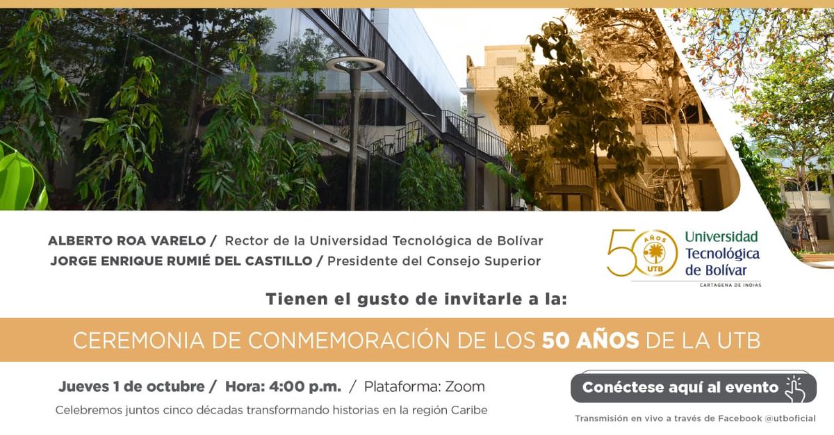 utboficial's tweet photo. ¡El próximo jueves tenemos una cita, estaremos celebrando a la distancia nuestros 50 años! Agéndate y conéctate a través de https://t.co/U3L2DIpErO https://t.co/7bJ0iA0Aj4