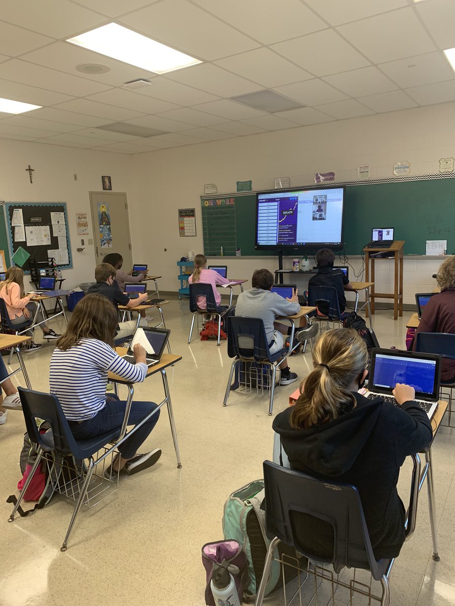 mrsmpeloquin's tweet photo. Today my 8th graders wanted to Zoom call another classmate who has been out for a round of @gimkit! While we may have not gotten through the lesson, the joy on their faces &amp; of their classmate was absolutely worth it! #firstyearteacher https://t.co/FaweroIPp9