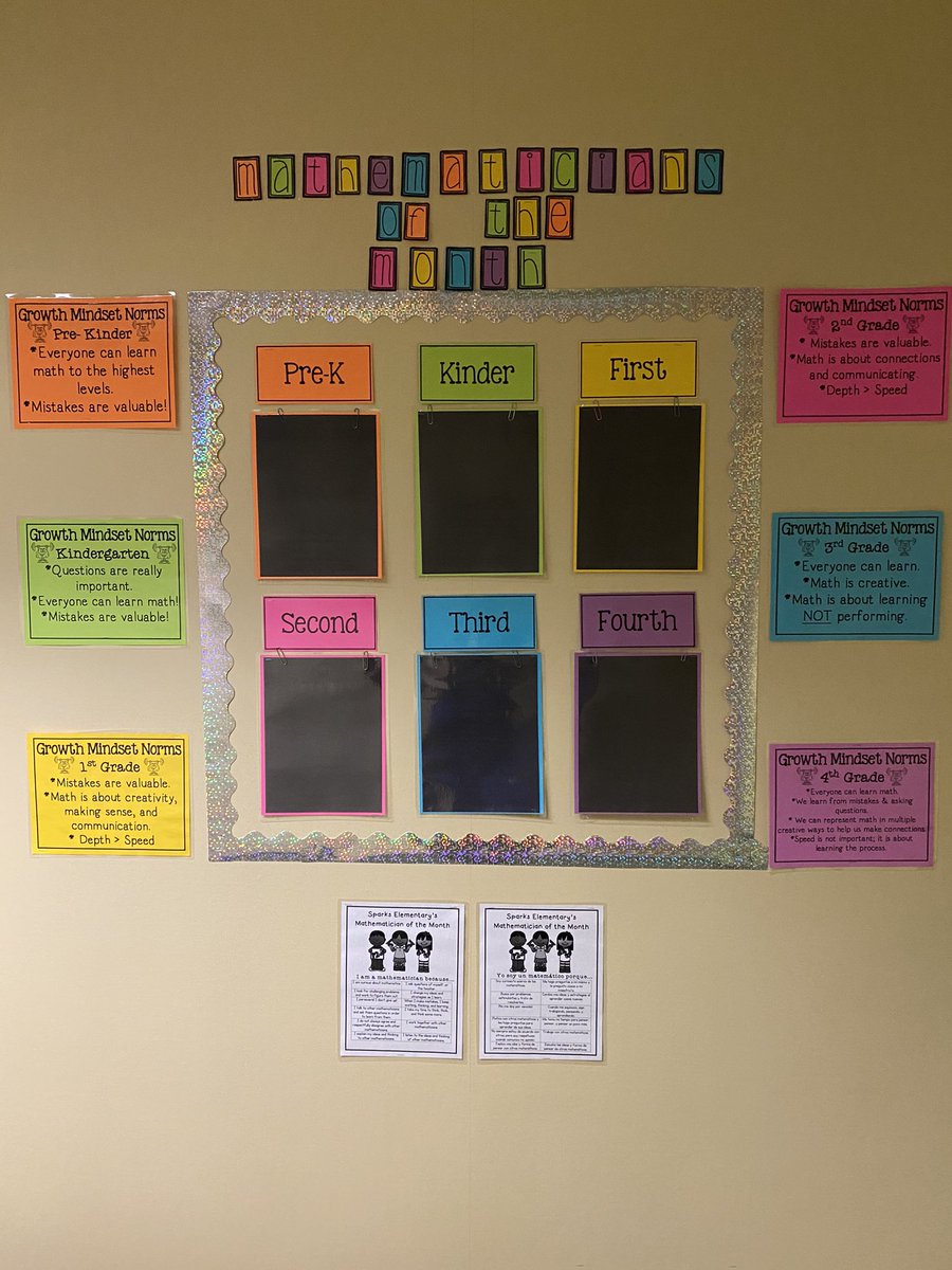 MarianaBreaux's tweet photo. So excited to get our #MathematicanSt &amp; #MathematicianOTM boards up &amp; ready to go! Better late than never, right?! #PISDMathChat #iteachmath https://t.co/fIFiezoEoM