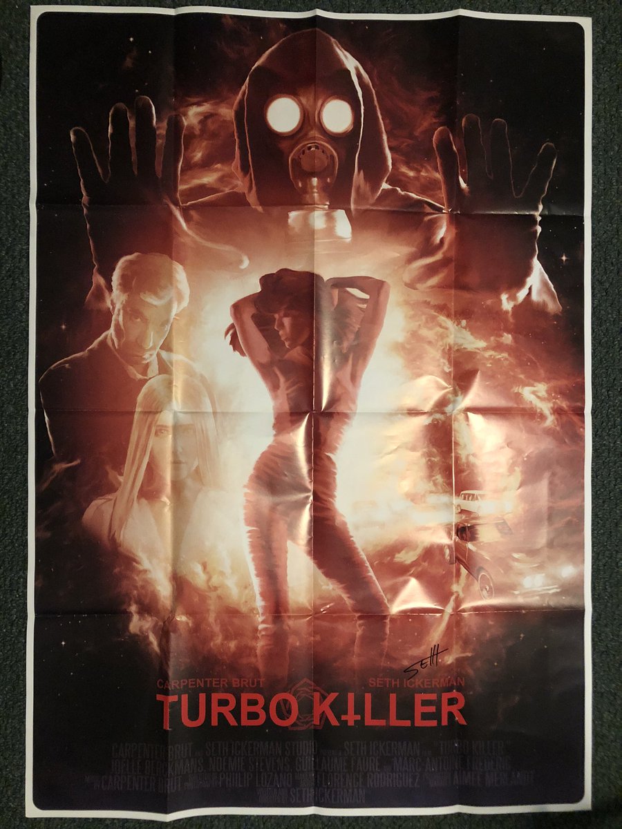 The poster for my favorite music video arrived all the way from France. Thank you for your work <a href="/SethIckerman/">Seth Ickerman</a> and <a href="/carpenter_brut/">Carpenter Brut</a> !