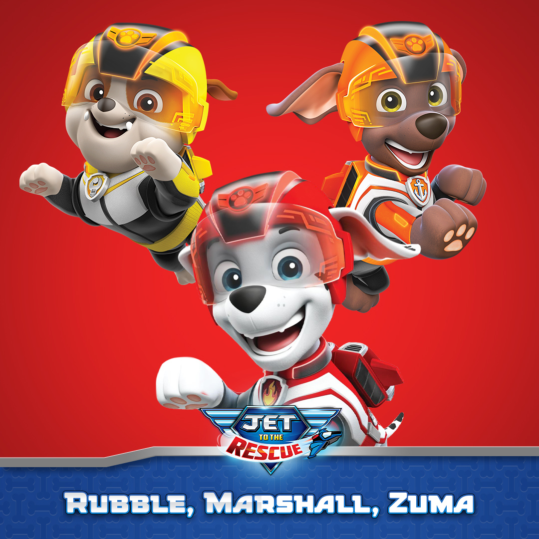 ParamountAU's tweet photo. Join RUBBLE, MARSHALL and ZUMA for a sky-high movie adventure this weekend 🐶🚀🐾 #PawPatrol #JetToTheRescue is in cinemas NOW! Get session times, colouring-in sheets and more at https://t.co/t1dozuoJ7R https://t.co/1M8QKToPLZ
