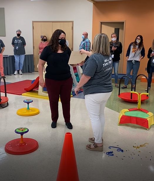 Mallory Early Childhood Center staff received two <a href="/Foundation4SPS/">Foundation for SPS</a> #BacktoSchoolGrants today.  These grants will support Parents in Education (P.I.E.) nights and sensory pathways for students in the school hallways.  #supportsps <a href="/officialSPS/">Springfield Public Schools</a>