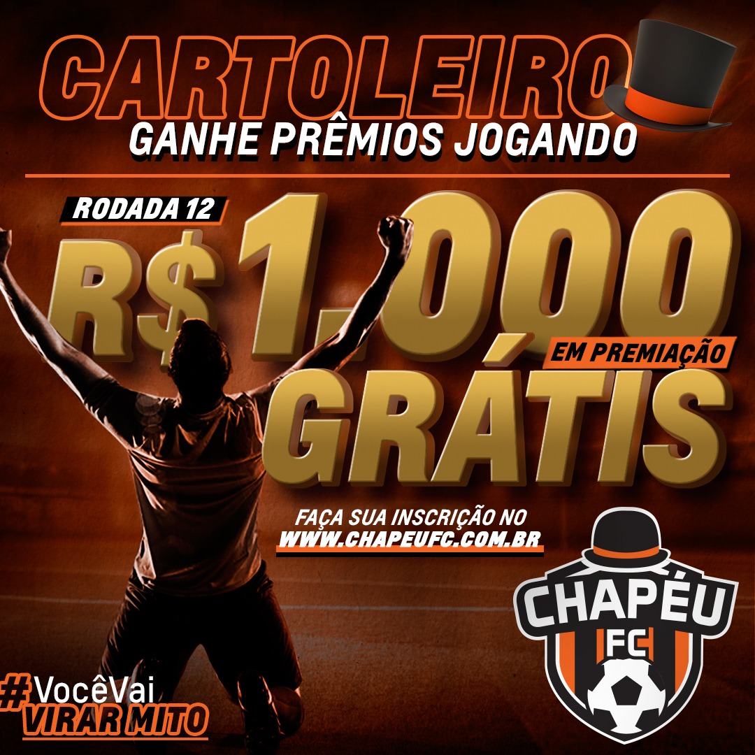 ChapeuFc's tweet photo. Participe da rodada grátis e concorra a R$ 1.000 em premiação
https://t.co/v1gWyfM5Vi https://t.co/Sxzxx3CE1T