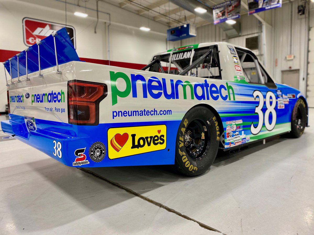 Can’t wait to get to @LVMotorSpeedway tomorrow to race my No. 38 #Pneumatec...