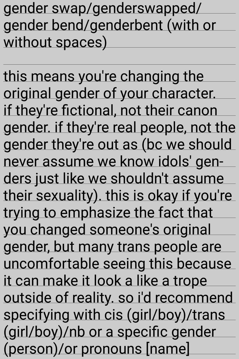 1/4 - tw if you& #39;re trans! see beginning of thread