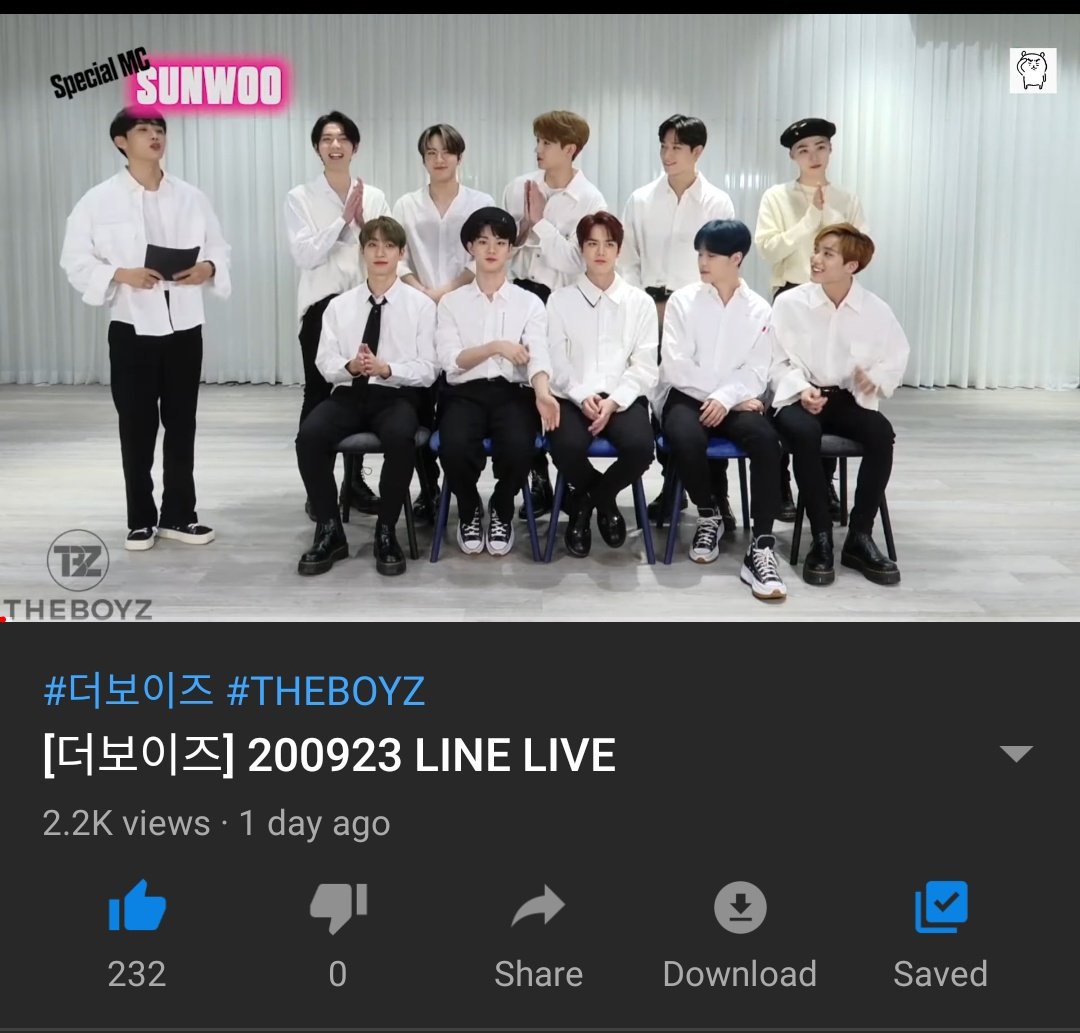 Adding it to...20200923 THE BOYZ LINE LIVE Thank you to find this. https://twitter.com/plushyhwa/status/1309245692473417731?s=19
