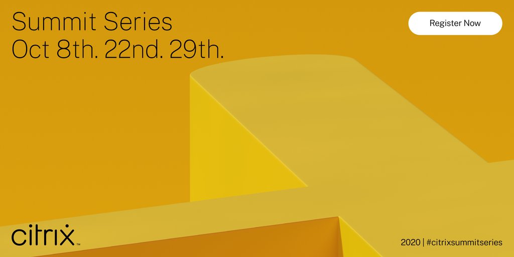 We're excited to share some of our latest innovations in cloud, workspace, and security technology throughout the #CitrixSummitSeries. 

Are you registered? You won't want to miss it. Get the details here. buff.ly/360Xxzd