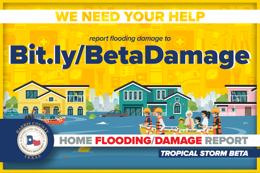 ReadyHarris's tweet photo. Visit https://t.co/agrIdO32zU to take the Beta Home Flooding and Damage Report survey. This report helps @HCFCD &amp; the Harris County Engineering Department in determining what areas have experienced structural flooding and damage due to severe weather. 
#Beta #TSBeta #HouNews https://t.co/oujBT13eC3