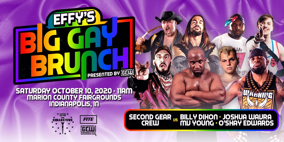 EFFYlives's tweet photo. #SGCLGBTChallenge
SECOND GEAR CREW is tough as fuck but I've got a team of LGBTQ+ Wrestlers that may be up to handling the mayhem.
JUSTICE, MANDERS, AJ GRAY, MANCER
Vs
MV Young, Billy Dixon, Josh Wavra, O'Shay Edwards
Oct 11
11am
Indianapolis
Tix:
https://t.co/nrKDvyxamw https://t.co/6qqzBGy0To