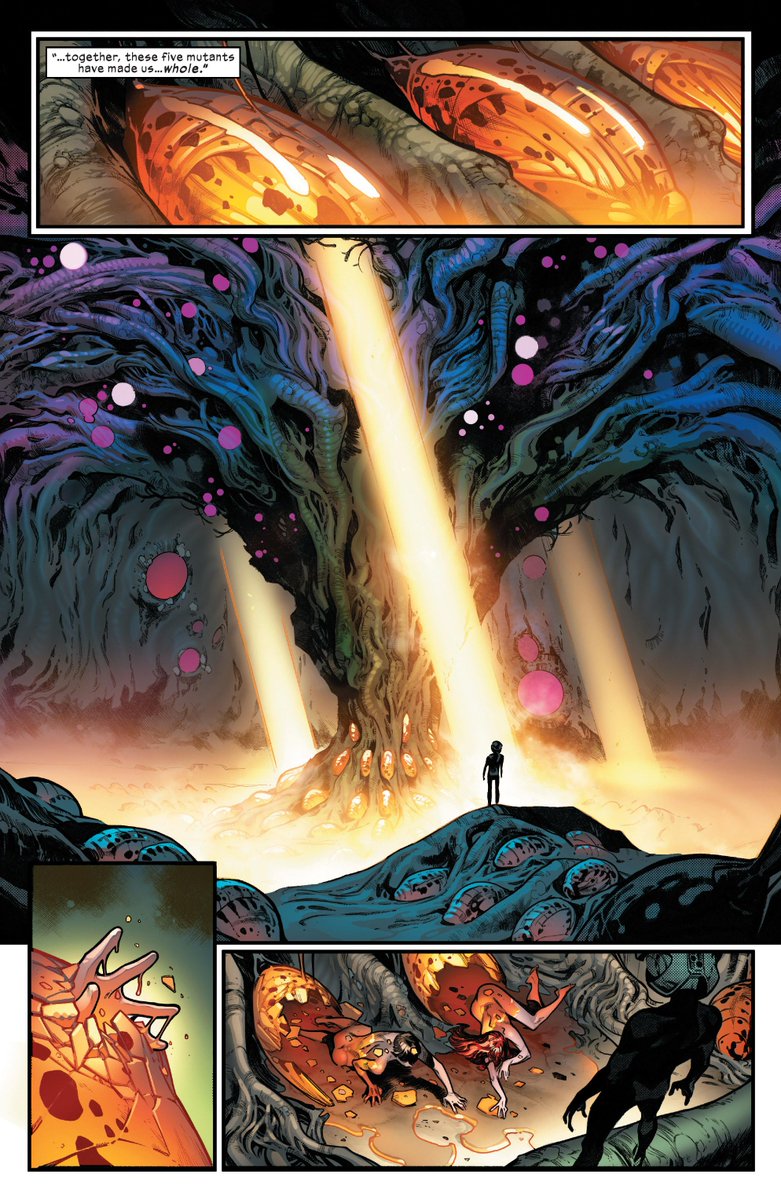 And so they conquer death itself. Now thanks to the resurrection protocols, mutants are virtually inmortal. The promise of a new start is theirs forever. That is as long as they have The Five or a backup in case something happens to these miraculous bunch (Which we know they do)