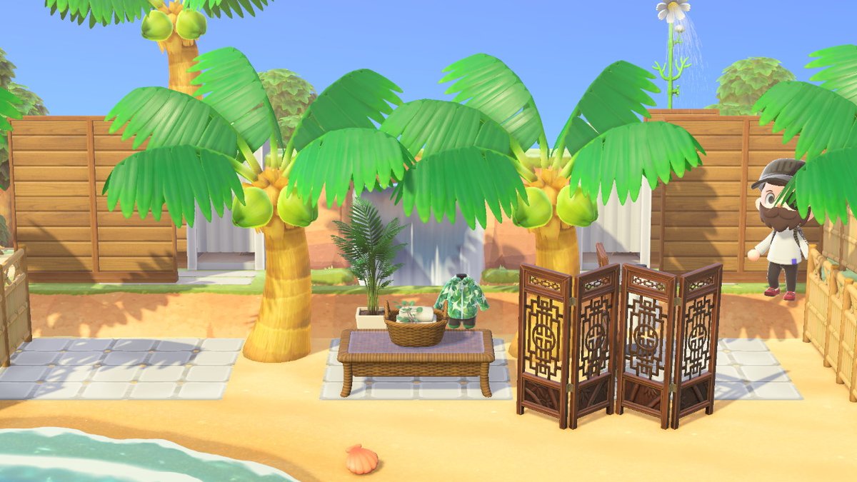 UltraDougNM's tweet photo. shower/changing area #AnimalCrossing #ACNH #NintendoSwitch https://t.co/zLmvFvniEp