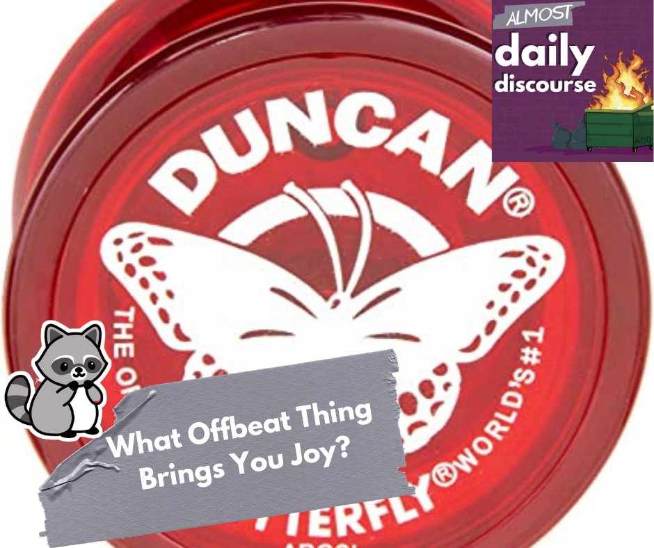 AlmostDailyPod's tweet photo. Charles asks "What Offbeat Things Bring You Joy?" on this episode of #ADDPod. After Phil, Tony, and Mike all share their thoughts he talks about the joy that #TheDuchess &amp; @Kathbum brings to him. Definitely listen to this and then check out  Netflix. https://t.co/BKEMmCp5Sn https://t.co/agfIRuGBpe