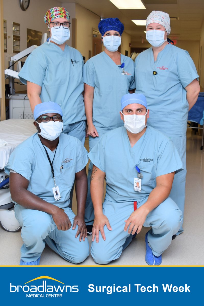 BroadlawnsMed's tweet photo. It's #SurgicalTechnologistWeek! Our Surgical Techs work with the surgeon to facilitate safe and effective surgical procedures. Please join us in thanking our Surgical Techs for their compassion and dedication to patient care! #ScrubTechWeek #SurgicalTechWeek https://t.co/fL0BzeqDj6