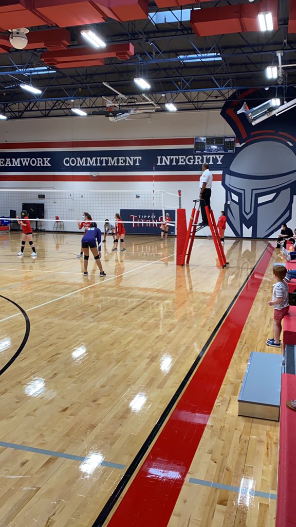 Watching the <a href="/LadyTitanStrong/">Lady Titan Athletics</a> in action vs Elgin.  Great to have Kids on the court!