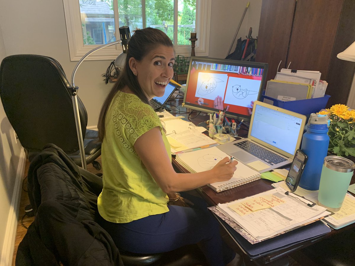 MelissaCaputo2's tweet photo. Ms. Caputo went online! First week of teaching virtually accomplished! Lots to learn, but the challenge keeps me going !! Lots of mixed emotions ...👊🏼🙈😱😬🤞🏼@CliftonPS https://t.co/hpQ57kn6QT