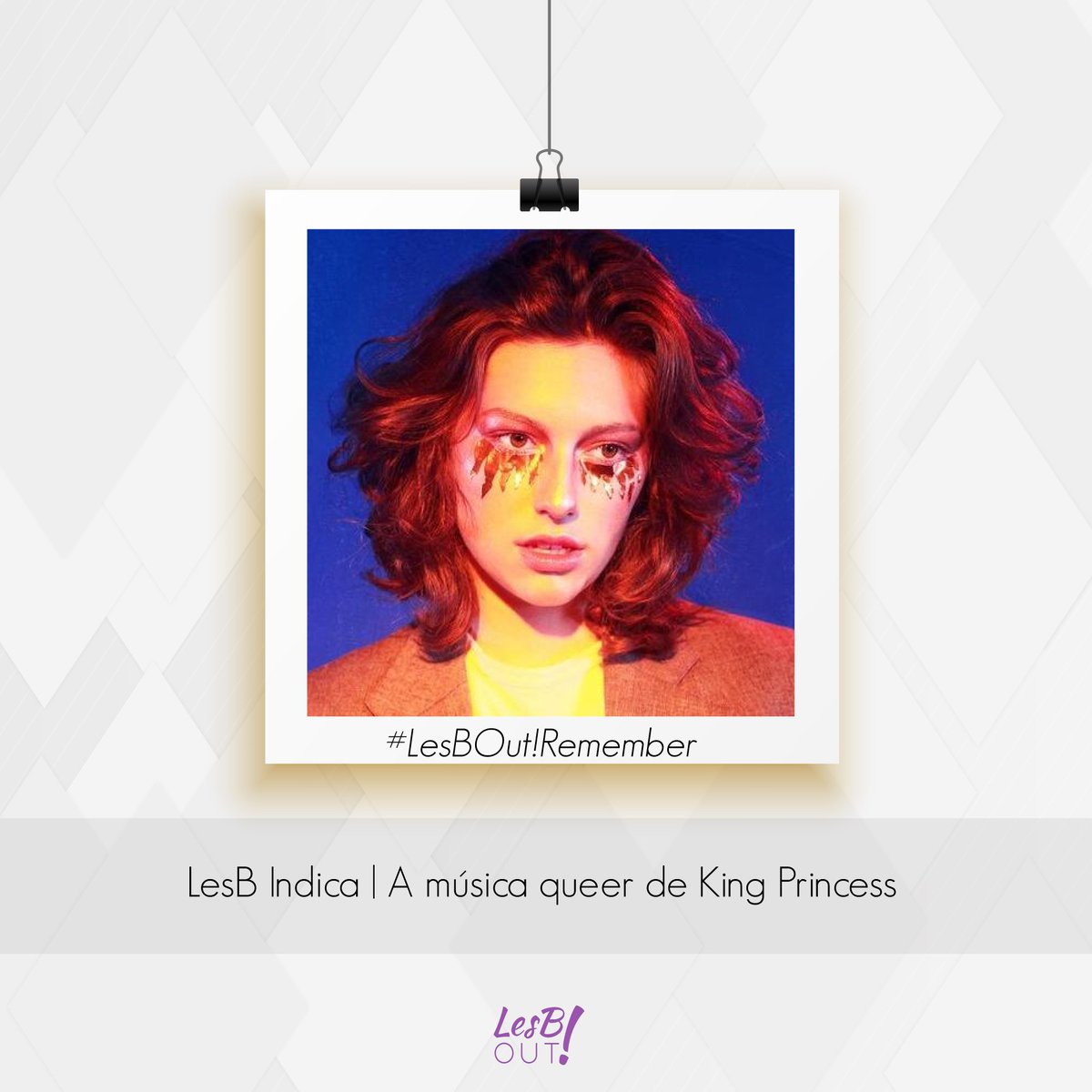 lesbout_br's tweet photo. No #LesBOutRemember desta semana tem a nossa indicação da cantora #KingPrincess. Vocês conhecem? Confira nosso link de #tbt abaixo 😉🏳️🌈
https://t.co/Egw11uITcR
#LGBTQIA #musica #LesBOut https://t.co/mylo9ln2hw
