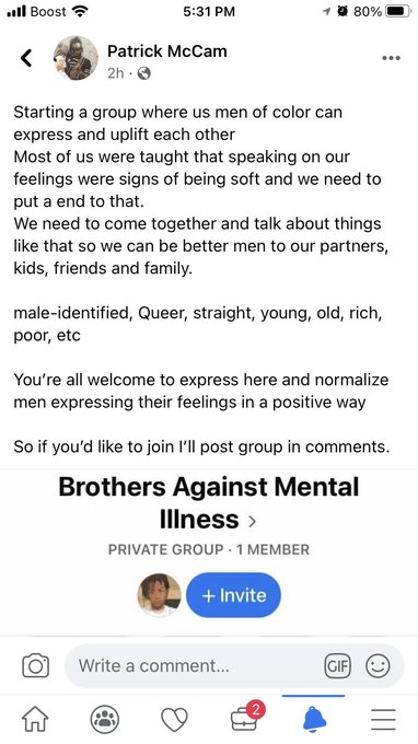 Share! #mentalhealth #brothersagainstmentalillness https://t.co/etXKbTItHh<a href="/tag/mentalhealth"class="tags">#mentalhealth</a><a href="/tag/brothersagainstmentalillness"class="tags">#brothersagainstmentalillness</a>