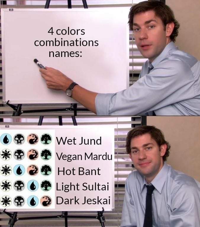 Dark Jezkai?
No...
Wet Jund!

#MTG #MTGArena #MagicTheGathering #mtgcommunity #MTGPositivity #WeAreMTG #MTGFam #MTGA #MTG2XM #EDH #Commander #MTGM21 #MTGO #MAGICUpdates #MTG21 #DoubleMasters #CommanderLegends #funny #MEMEs #mtgzendikar #MTGSecretLair #mtgznr
Credit: F.Valenti