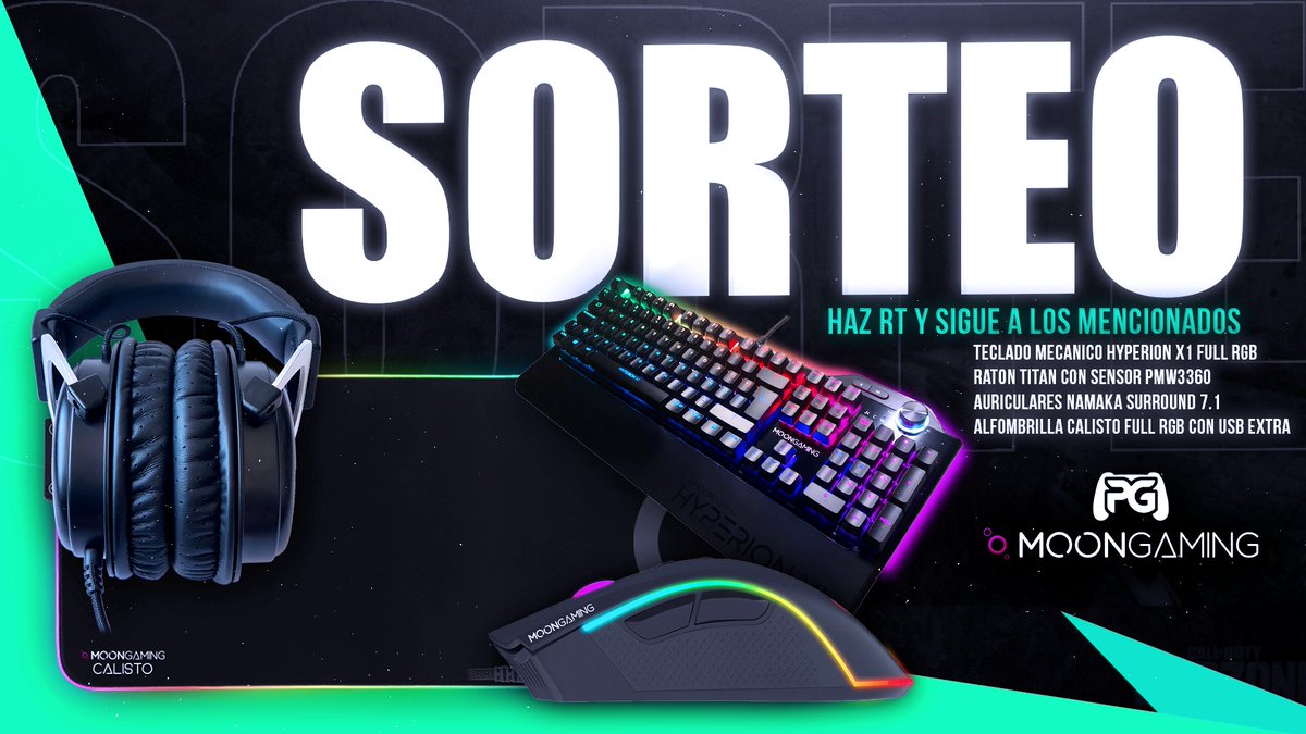 ProGamesTM's tweet photo. 💥🎁#SORTEO DE KIT GAMER💥

🔹️Teclado mecánico
🔹️Mouse gaming
🔹️Alfombrilla
🔹️Auriculares gaming

➡ Para participar: Haz RT, sigue a @ProGamesTM y @MoonGamingES

Termina: 25/10👍

¡SUERTE! 🍀 https://t.co/aOqCyuldjO