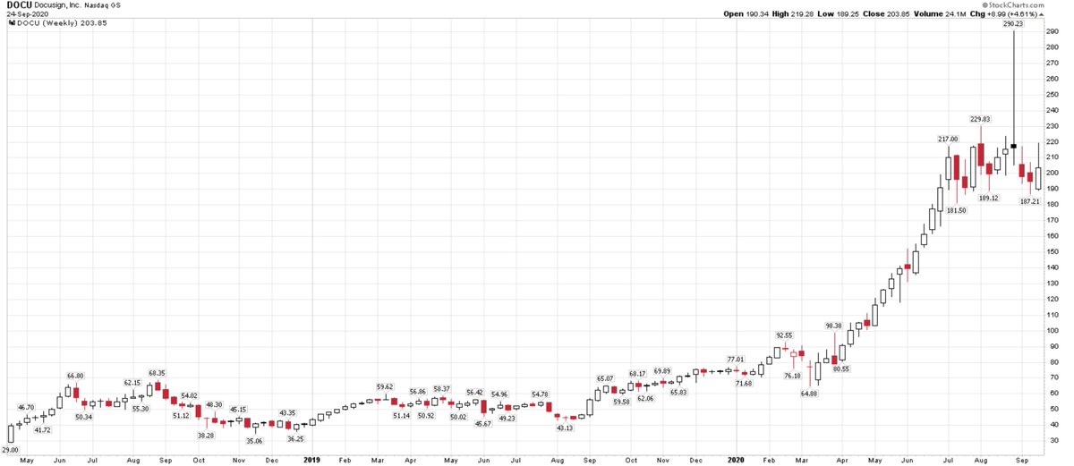 5)  $DOCU - ~7-bagger