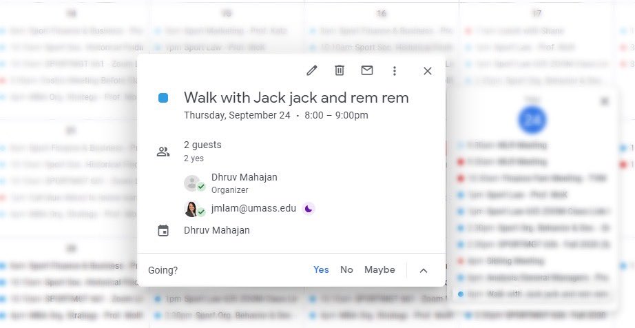 jmlam7's tweet photo. If you know me, you know I take my calendar seriously! So much so that my housemate sends me a calendar invite to go on a walk ๐.
If itโs not on my calendar, I canโt guarantee my commitment. #doihaveaproblem ๐คท๐ปโโ๏ธ #probably https://t.co/a0ozNO1lWE