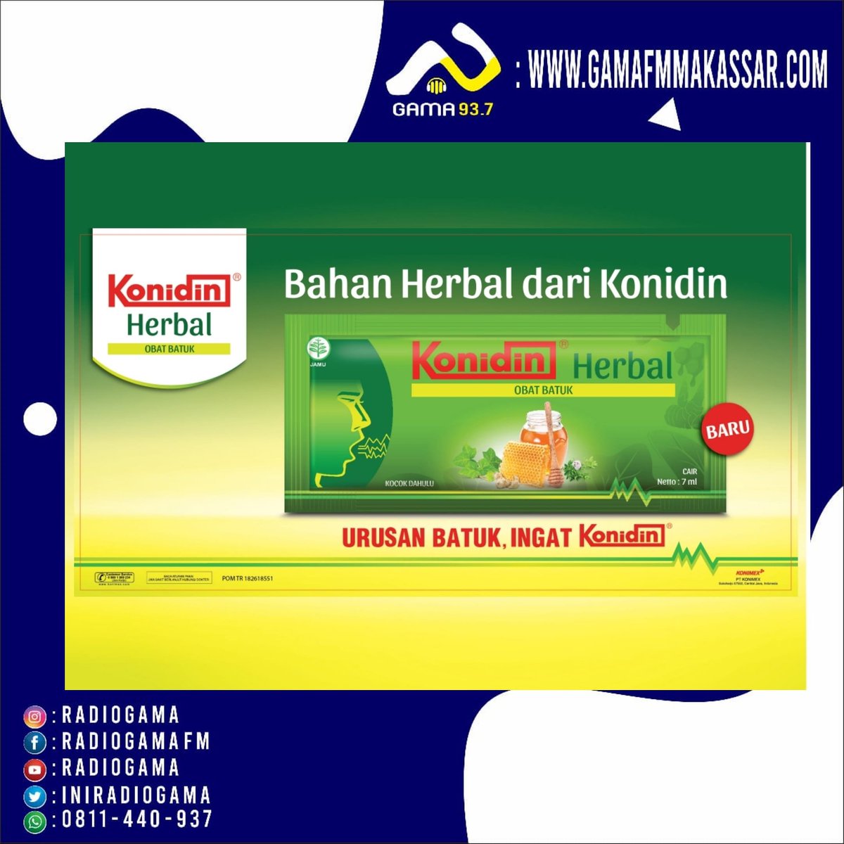 Sakit Tenggorok? 
Masuk angin? 
Perut kembung? 
Jangan khawatir ya, solusinya KONIDIN HERBAL
Dengan bahan herbal alami bikin kamu makin jadi cool lagi deh