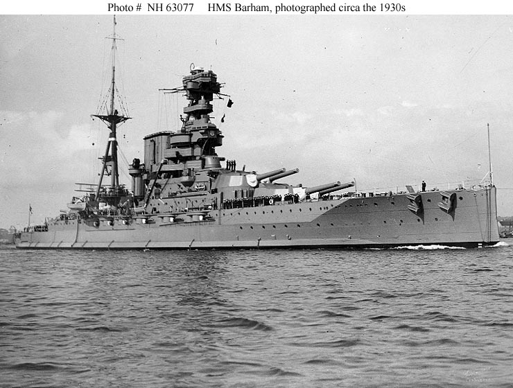 With gunnery conditions improving, next came the turn of the heavy ships, with V/Adm Cunningham's flagship HMS Barham, HMS Resolution & the cruisers HMAS Australia & HMS Devonshire echanging fire with Richelieu & the forts, each causing the other minimal damage.