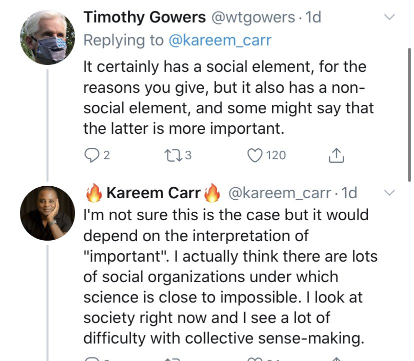 Watch how he gets into it with a leading mathematician, who he originally seduced to his "playful" manipulations and got to play along with him about his 2+2=5 bullshit. Gowers' take was used widely to discredit my competing claim that 2+2=4.