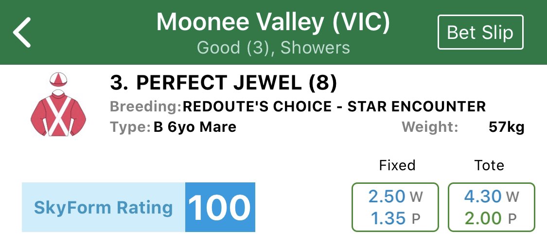tabcomau's tweet photo. Tipping Perfect Jewel might have a few fans in Race 8 at @TheValley tonight! #PikeyInTheLast https://t.co/6LO7JSjmL3