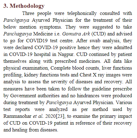 Methodology is quite hilarious.All 3 patients wit  #coronavirus (patient+2 fam members) were treated 'telephonically' - i.e, they were told over the phone to take distilled cow urine 'while they are at home'. This means, tat  #Covid infection was very mild at outset  #science 7/n