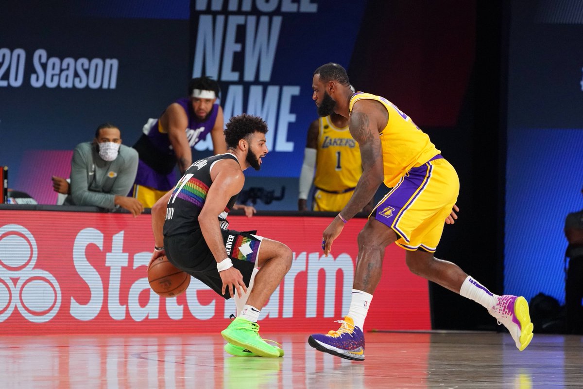 BleacherReport's tweet photo. “Nothing was really working in terms of trying to slow him down until Bron took that assignment.”

Frank Vogel said LeBron asked to guard Jamal Murray during crunch time https://t.co/KsW20YyLiu