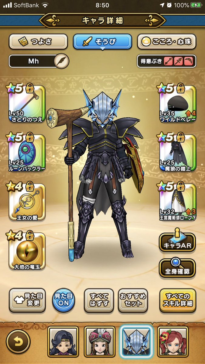 Masa H 遊び人 サブヒーラー バギ耐性 バギ 全10 ダメ130前後 魔狼鎧上 ワイルド頭 ドラゴ メタライ ベホイミ 踊り子 メインヒーラー バギ耐性 バギ12 全10 ダメ150前後 ワイルド服下 ドラゴ バ耐性心珠a T Co