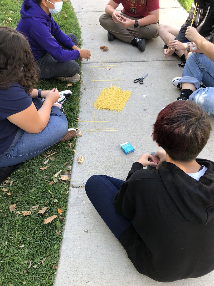 AlexGtime's tweet photo. Used @codeorg spaghetti bridge lesson. Lots of creativity, teamwork, and a little competition @DaVinci_Academy https://t.co/0zqgrdZNER