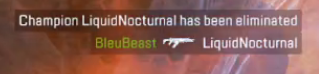 BleuBeast's tweet photo. That moment in your first #ApexLegends game against pros you kill @oh_Nocturnal win the game. Then get absolutely dumpstered the next 3 games. #imPlat #GLL #10thPlace https://t.co/jBlNz9v0Cb