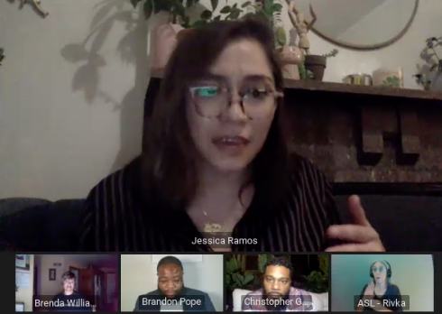 PublicNarrative's tweet photo. Jessica Ramos, public education panelist: "We need to stop looking at boys and men of color as a problem. For too long, our young men have fallen victim to systemic racism." #ChangeWithUS https://t.co/FCT7Jw0OmS