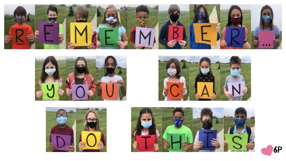 Miss_KPruitt's tweet photo. Our class has a message for you. Yes, you! Drop your shoulders, take a breath. Remember... you CAN do this⭐️ https://t.co/y0LCSlgTOa