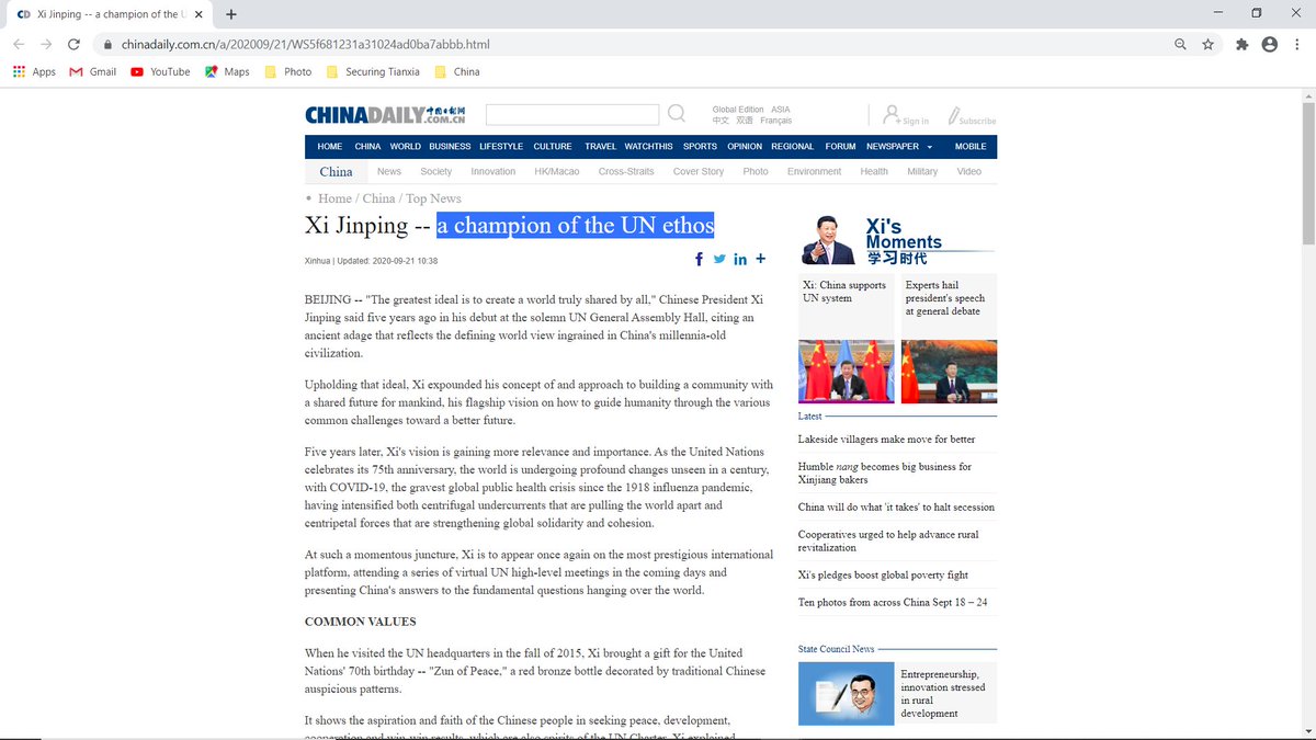 DanGarrett97's tweet photo. #XiJinping "a champion of the #UN ethos" - if that "ethos" is #bribery, #corruption and #statecapture ...
#CCP #CPC #UnitedNations #UN75 #CHICOMvalues #BRI #UNbribesForBRI https://t.co/TBqUyKUgah
