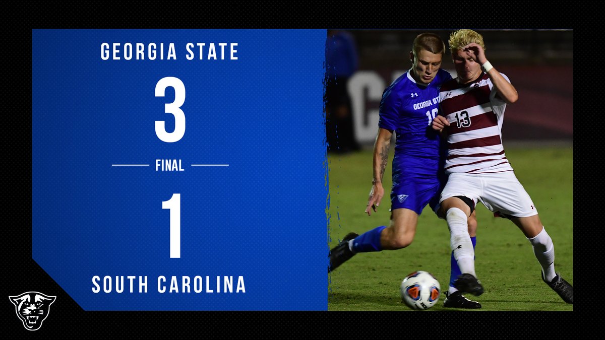 PANTHERS WIN!

Georgia State tops South Carolina 3-1 to improve to 2-0.

Goals
12:51 (1) - <a href="/mattfearnley10/">Matthew Fearnley</a> 
12:00 (1) - Jeryn Hodge
5:24 (2) - <a href="/simonbcarlson/">Simon Carlson</a>

Next Game: Sept. 30 vs. UAB

#GSUnited | #TheCulture