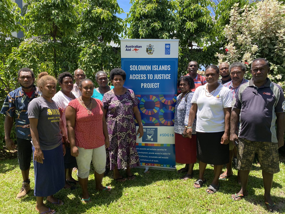 Congratulations 2 #SOIA2J Community Legal Advocates graduating today from their #LegalEmpowerment course.🎓 

They came from the furthest parts of 🇸🇧& will bridge their communities 2 the formal #JusticeSystem & Public Solicitor’s Office. ⚖️

#SDG5 #SDG16

@AusHCSols @undpsolomon