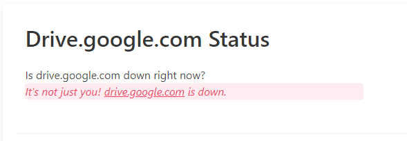 igpetry's tweet photo. Is not just me. @googledrive #googledrive #isdown https://t.co/mFBQU1C1hQ