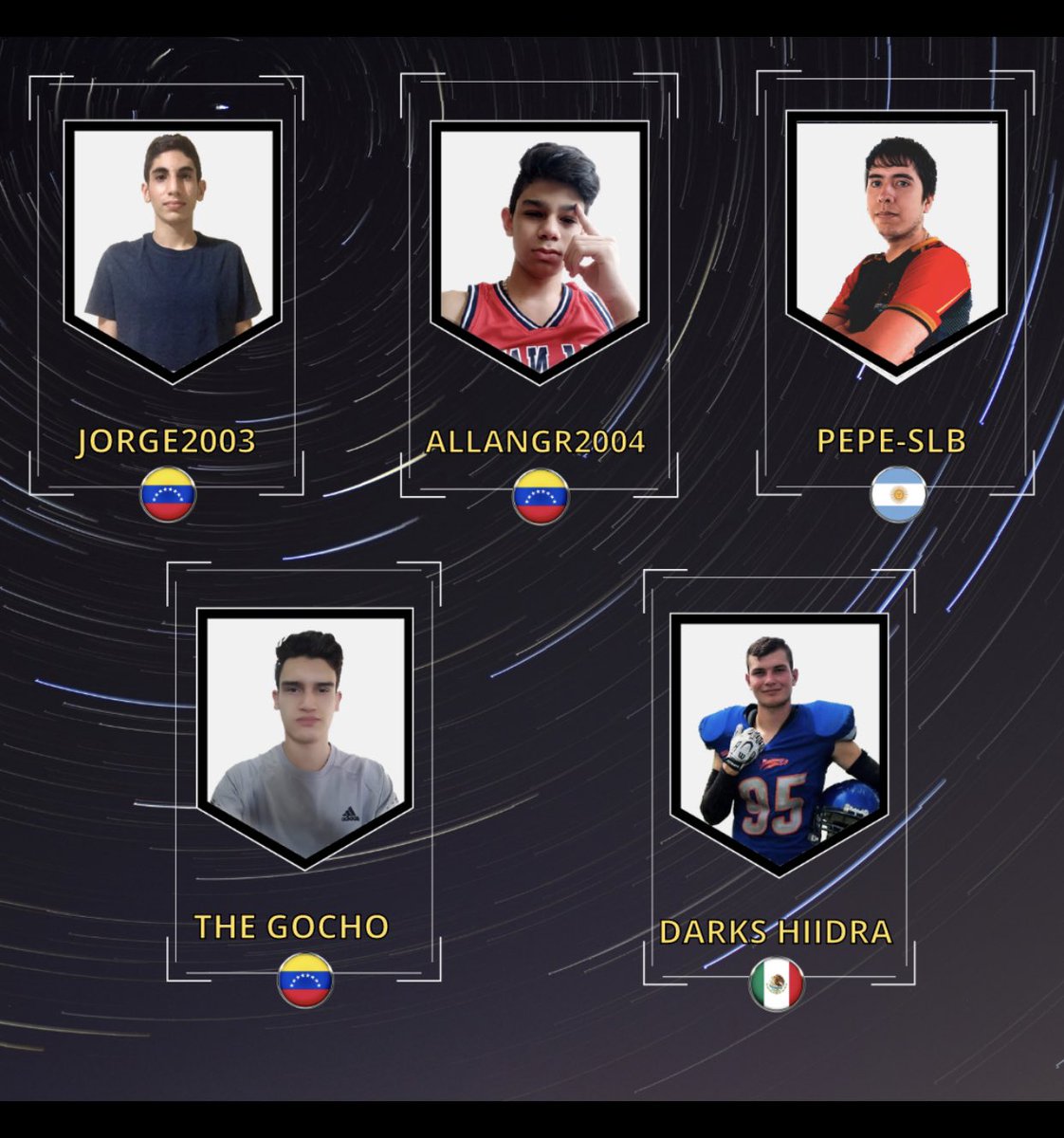 Les presento a los mejores pro players que tiene Hakuna Matata  son uno verdaderos monsters lo demuestran llegando a las finales de los súper campeonatos #HakunaOP #ClashRoyale  ( design by @Ddediaz ) 
<a href="/AllanGr2004/">AllanGr</a>
<a href="/Jorge2003_CR/">☆Jorge2003☆</a>
<a href="/Pepe_Slb_cr/">Pepe-Slb</a>
<a href="/TheGochoCR/">The Gocho</a>
<a href="/DarksHiiDrA/">Darks•Hiidra☣️</a>