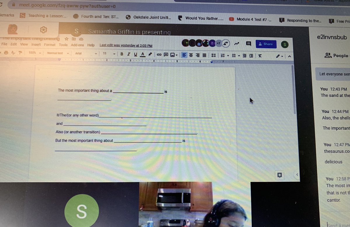 missscarpa1129's tweet image. ELA was a success this week with my virtual leaders!!! Mentor sentences, writing from the heart using The Important Book, and the empathy bitmoji room to go along with F and P! #buildingcommunity #routinesmatter #readersareleaders