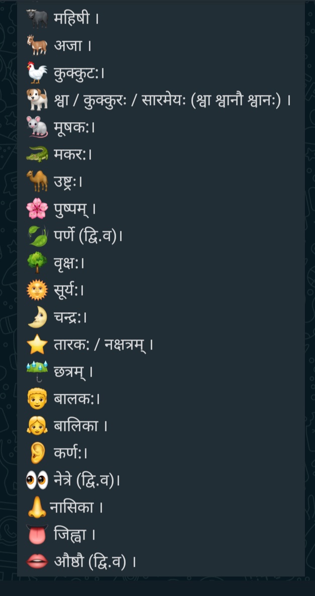 SamskritaV's tweet photo. If whatsApp emojis help you express yourself, then learn Sanskrit through them. Say? 

We are not asking to go back to dwapar or tretaa. We ask to stay rooted deep in ancient wisdom and grow in contemporary times. 

Hari Om, Namo Namah, Vande Mataram 😇 https://t.co/01f7CSnmyL