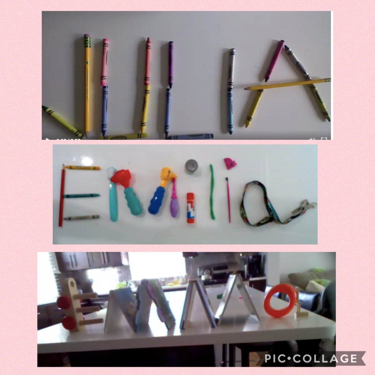 aapanek's tweet photo. Creativity at its finest! #kindergartenphonics #names #creativity #d59learns #remotelearning @D59Clearmont https://t.co/Iw1v2ZyfN2