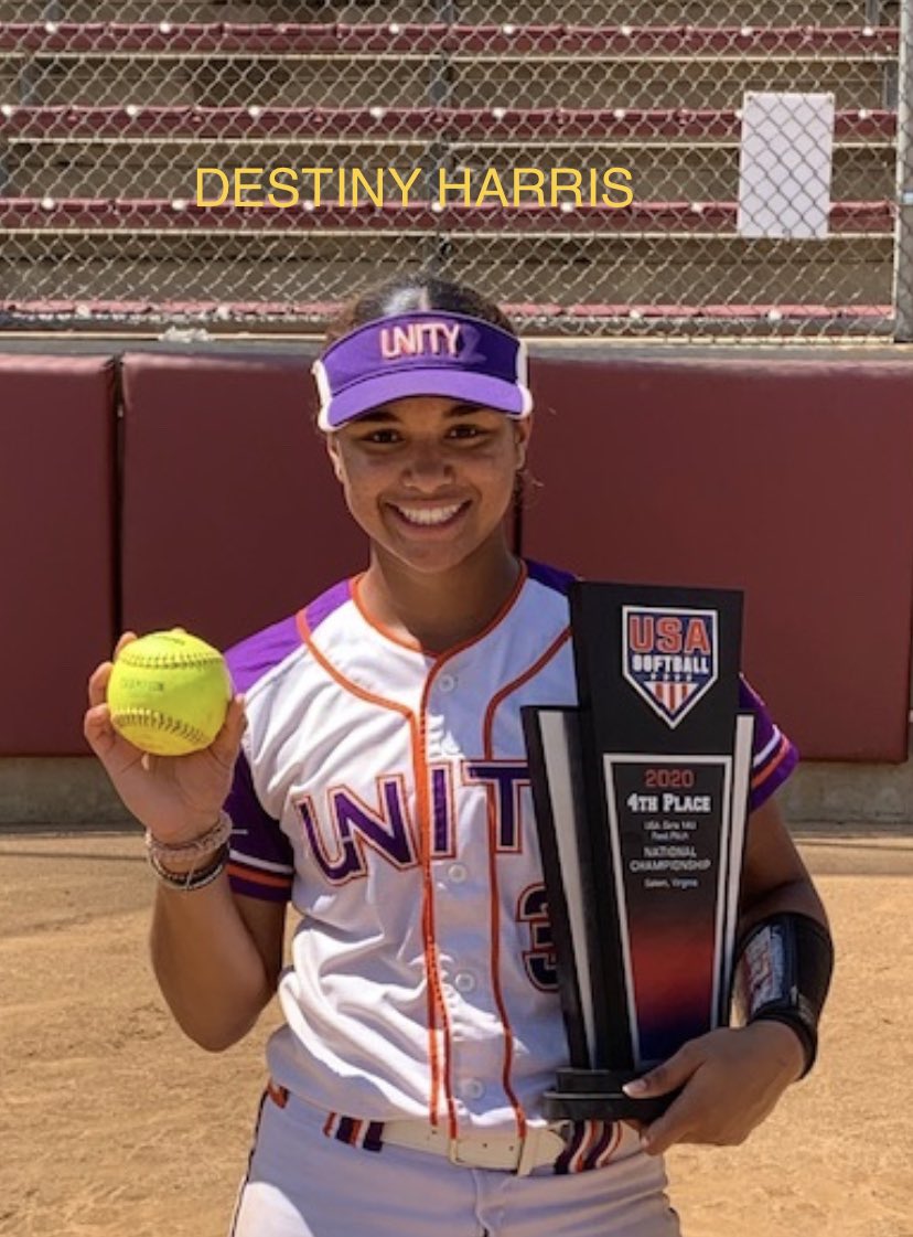 Unity18uJohnson's tweet photo. Congratulations @destharris2024 on being recognized by ExtraInningSoftball as the 19th ranked player in the Class of 2024! She is an elite athlete that is learning the finer points of the game! Watch out 🥎 World...She is only getting better! #UnityStrong @Los_Stuff @VAUnitySB https://t.co/lTmHSeObSe