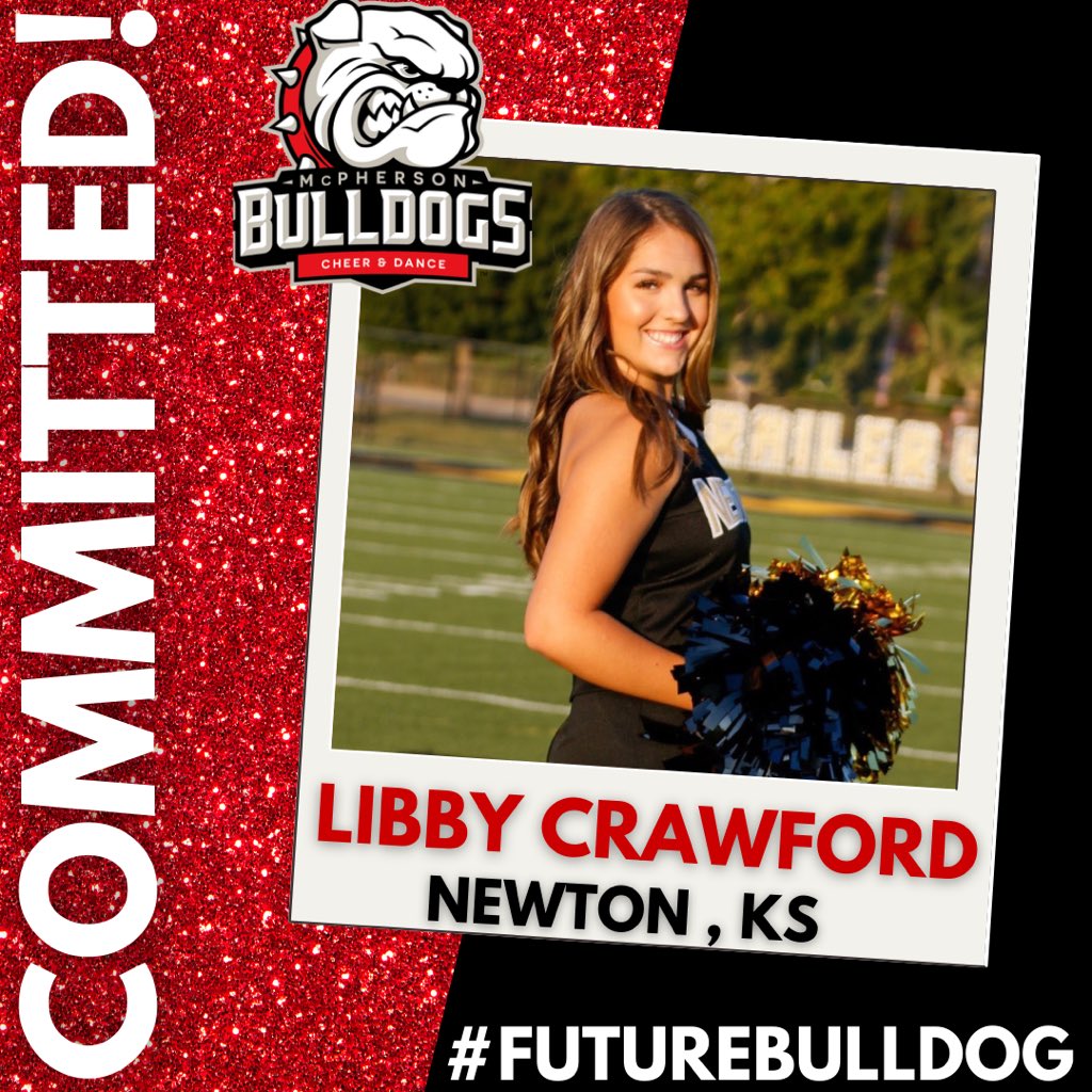 mcphersonspirit's tweet photo. Please help us welcome @LibbyCrawford9 to the 2021-2022 Bulldog Cheer team!
#GuardDogs2021
#GuardTheHouse https://t.co/cSYtF06ZcF
