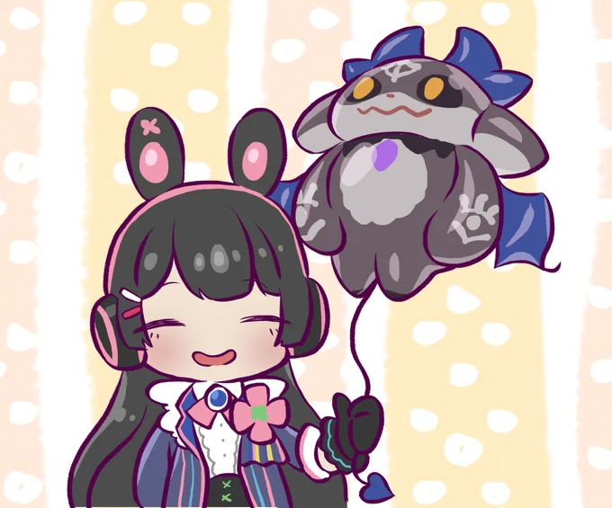 #でびるさまにささげるえ #みとあーと
風船に見えたでび様 