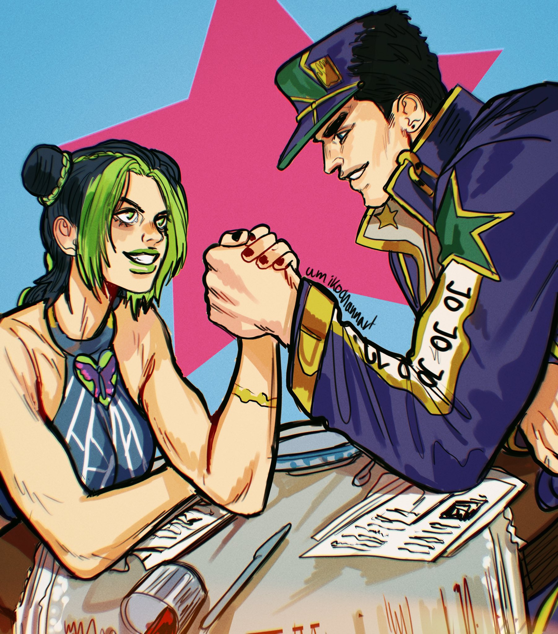 Jotaro and Jolyne