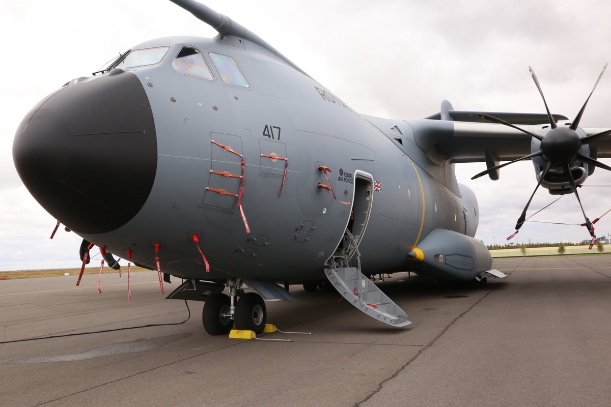 This week the British Embassy Nur-Sultan hosted a visit by the  @RoyalAirForce and an A400(M). This is an advanced and proven aircraft for strategic airlift with the capability to carry bulky and heavy loads into isolated locations even those with small and unprepared airstrips.